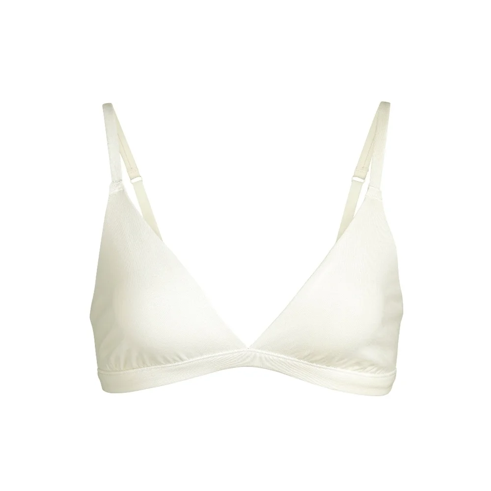 Skims Bone cotton jersey triangle bralette - Picture 1 of 4
